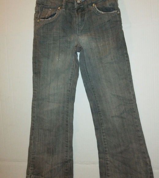 ☆EUC☆LEVI'S☆Little Girls Flare Leg 6X adjustable Waist denim Jeans - Picture 9 of 14